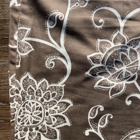 Talbots Brown Paisley Dress Pants Size 14 - Picture 2 of 4